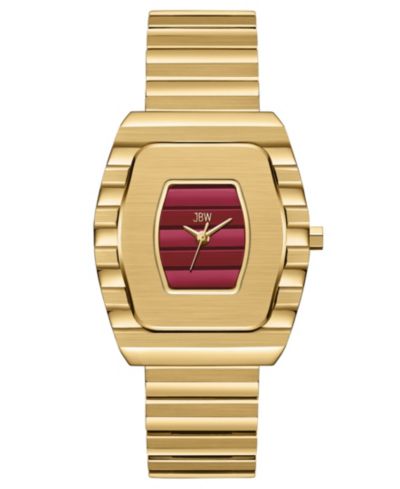 Jbw Женские часы Atlas из нержавеющей стали с золотым покрытием 18k, 34mm