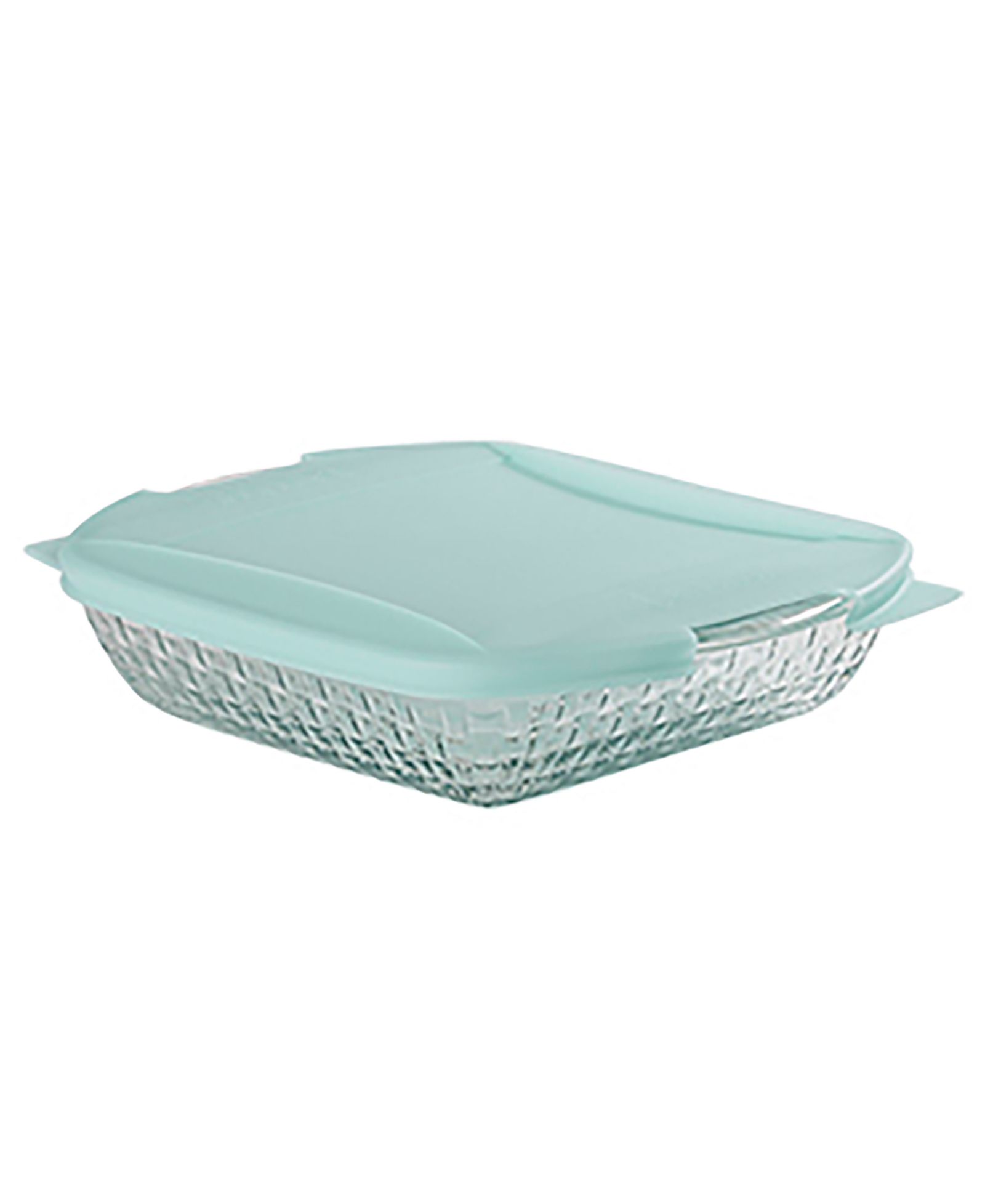 Стеклянная форма для торта Anchor Hocking Square Basketweave Embossed