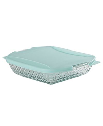 Стеклянная форма для торта Anchor Hocking Square Basketweave Embossed