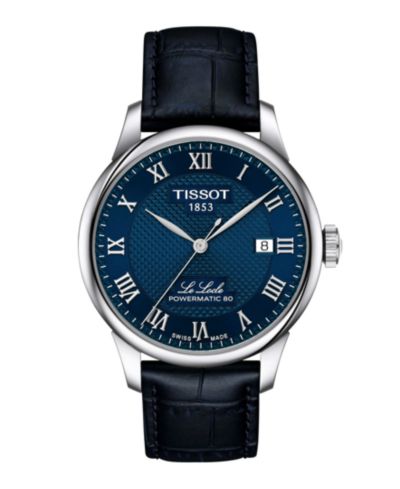 Мужские часы Tissot Blue Leather Bracelet Watch, 39.30mm