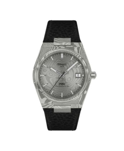 Tissot Unisex Black Leather Bracelet Watch, 38mm