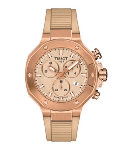 Часы Tissot Unisex Rose Gold Silicone Bracelet, 38mm