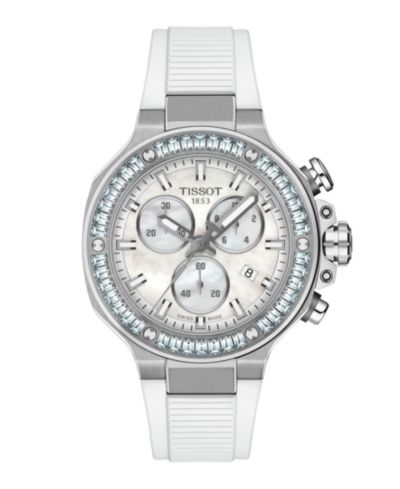 Tissot Unisex White Silicone Bracelet Watch, 38mm