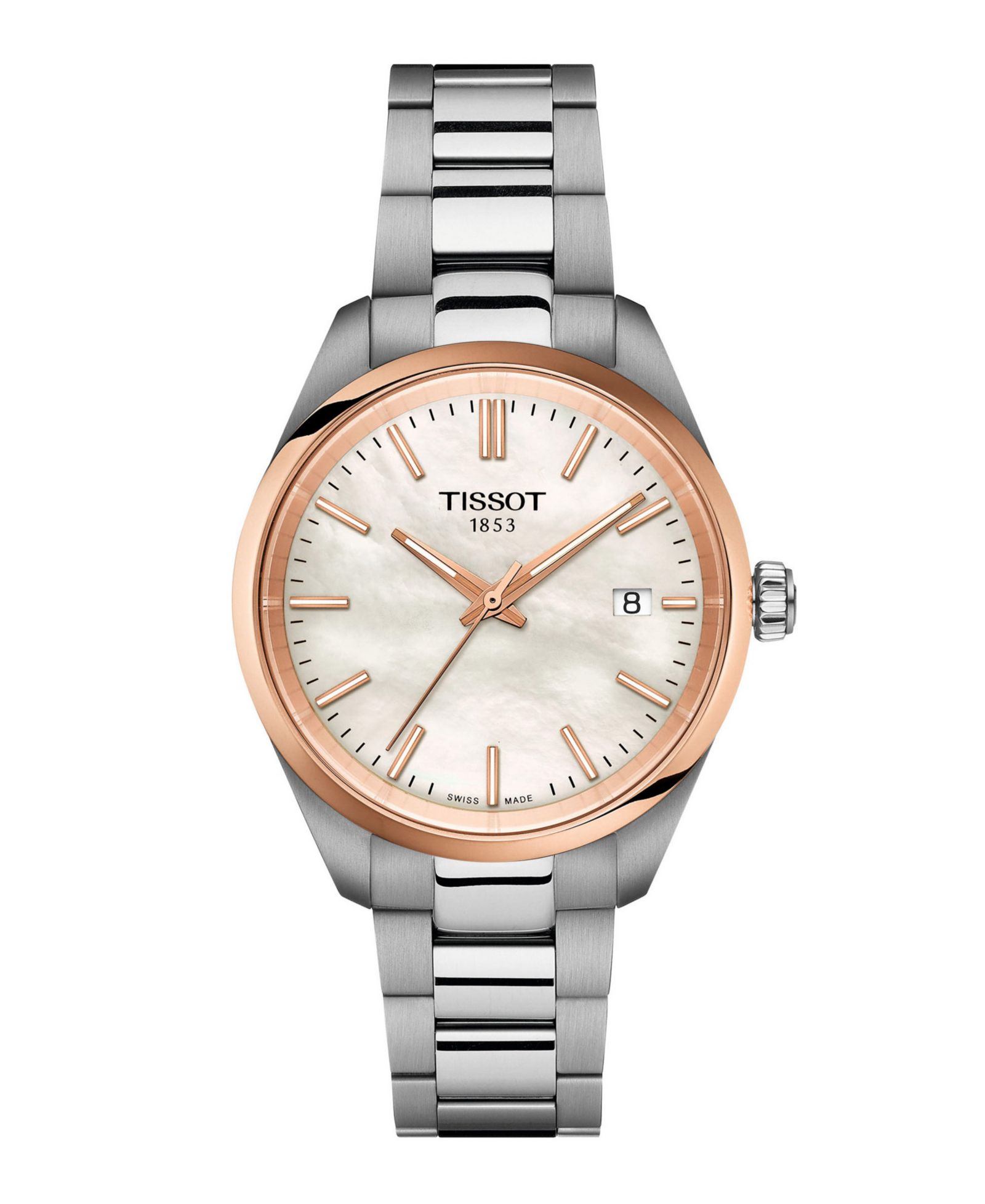 Tissot Unisex Gray Stainless Steel Bracelet Watch, 34mm