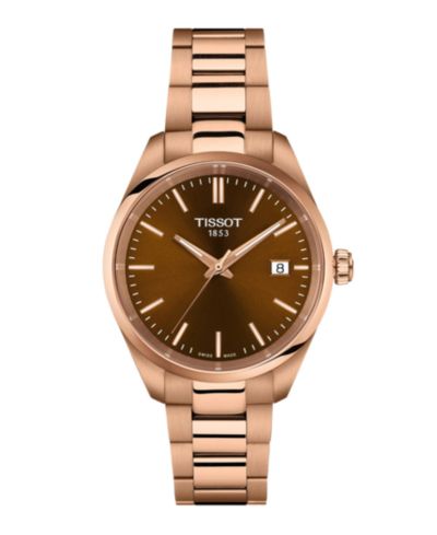 Tissot Unisex Rose Gold Stainless Steel Bracelet Watch, 34mm