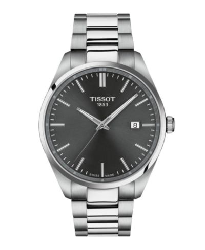 Мужские часы Tissot на стальном браслете, серые, 40mm