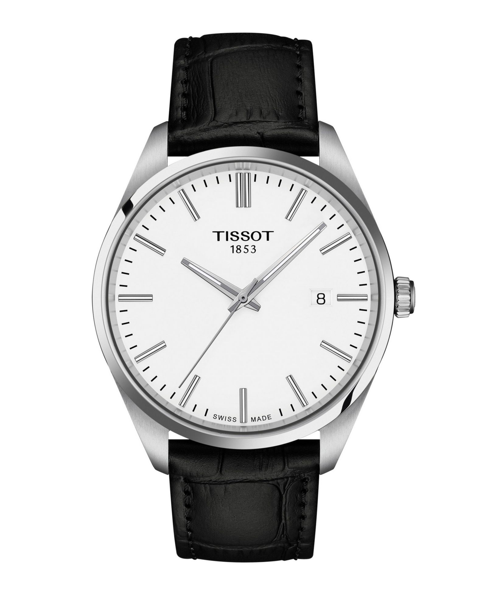 Часы Tissot Men's Black Leather Bracelet 40mm