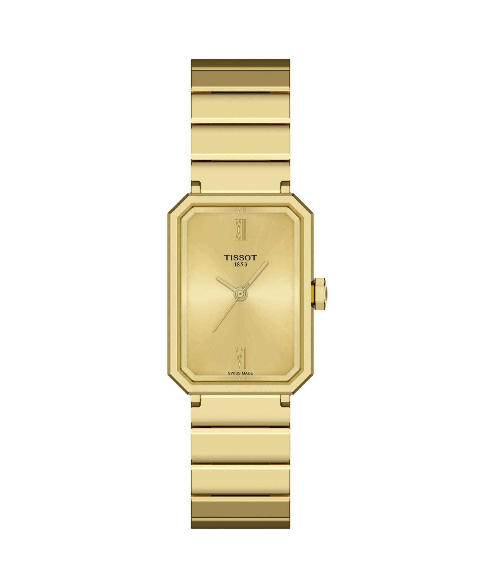 Женские золотые часы Tissot с браслетом из нержавеющей стали, 21.80mm
