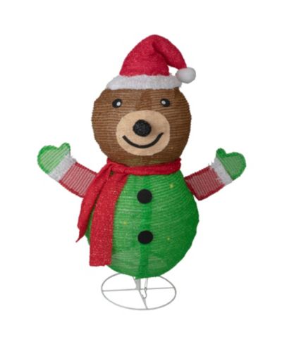 Рождественское украшение Northlight Bear Wearing Santa Hat