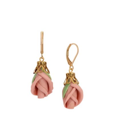 Серьги 2028 Pink Porcelain Rose Bud
