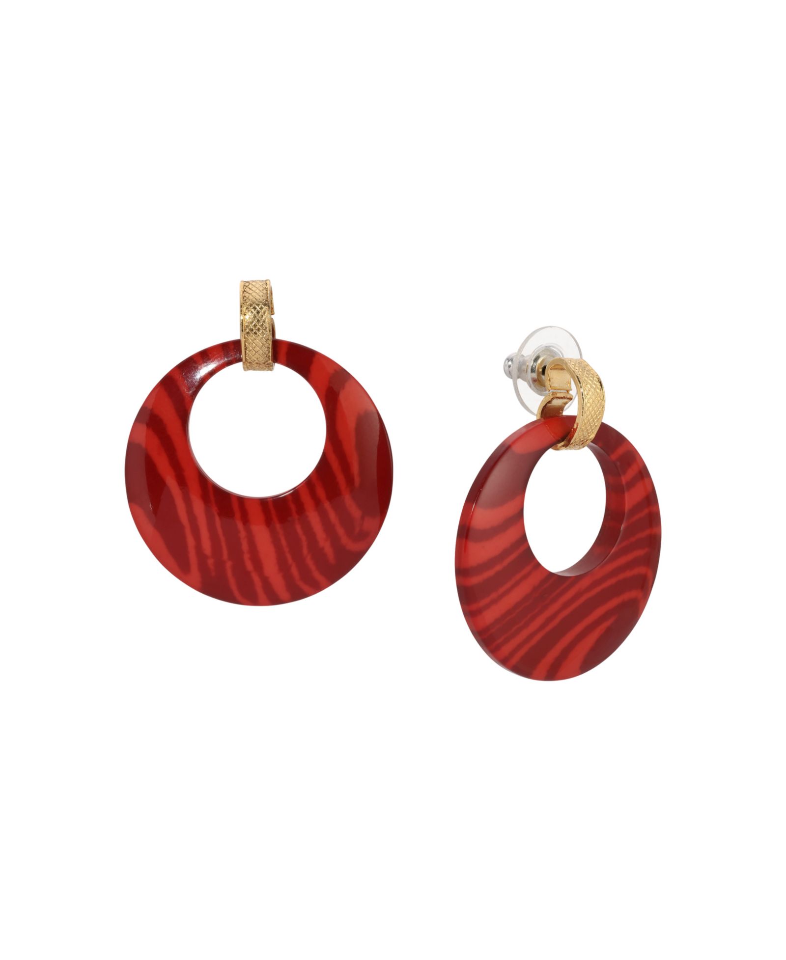Серьги-кольца 2028 Gold Tone Burgundy