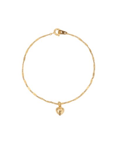 Браслет с маленьким золотым сердцем 2028 Gold Tone