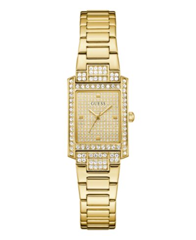 Женские аналоговые часы GUESS Gold-Tone Glitz, 23mm