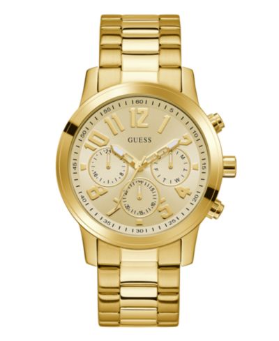 Мужские многофункциональные часы GUESS, 44mm, золотистого цвета
