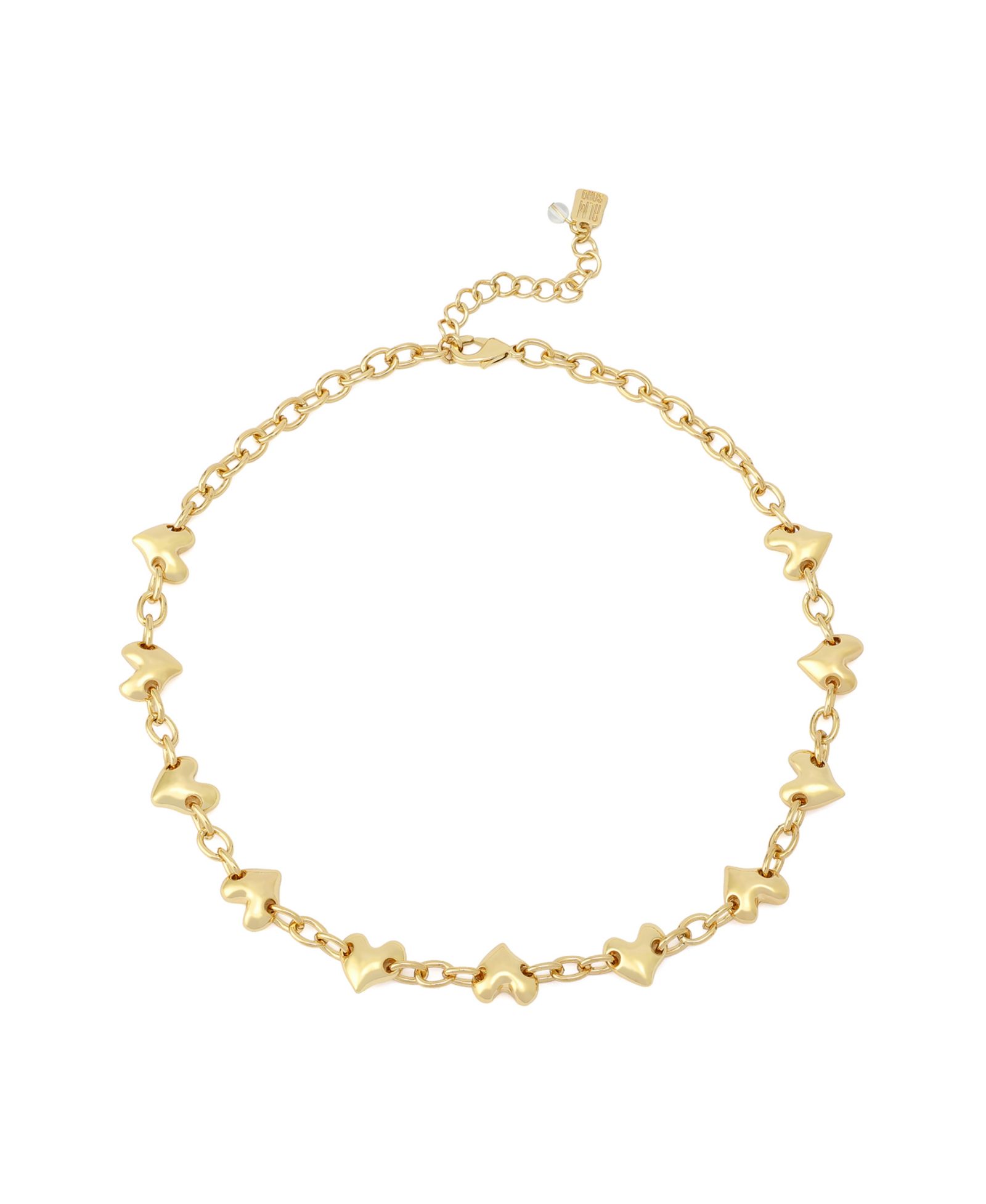 Золотое ожерелье с кулоном в виде сердца Robert Lee Morris Soho Gold Heart Charm Collar Necklace