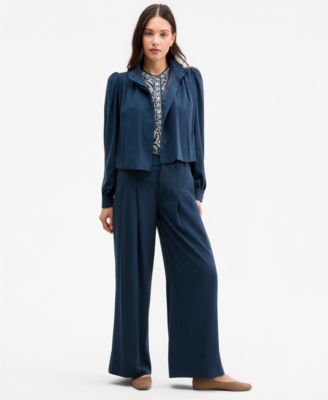 Liverpool Los Angeles Women's High-Rise Pleated Wide-Leg Pants