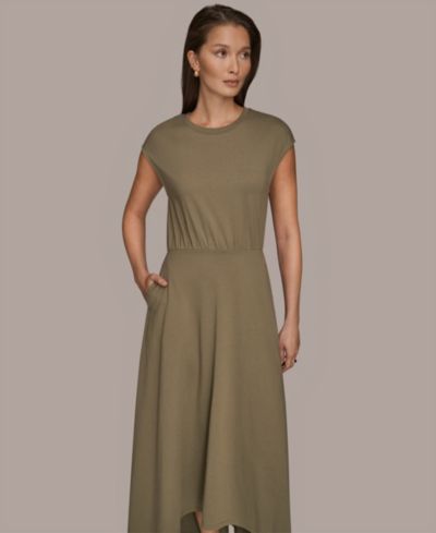 Donna Karan Weekend женское платье из хлопкового джерси с коротким рукавом