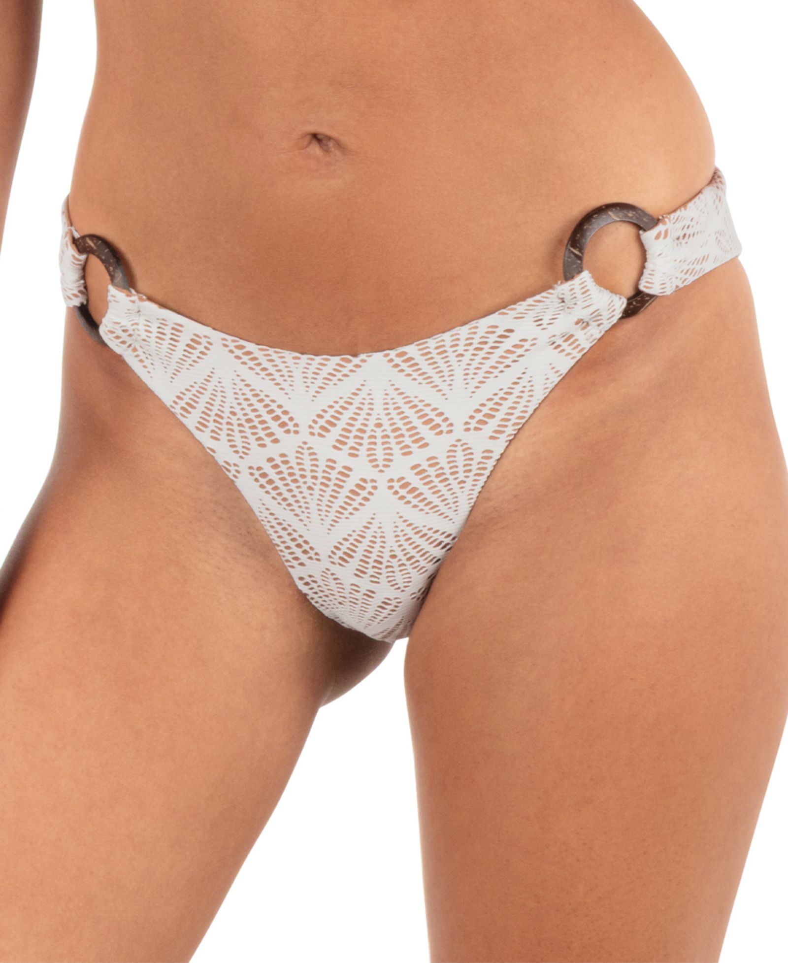 Hurley Women's Shell Crochet Ring Pull-On Swim Bottoms