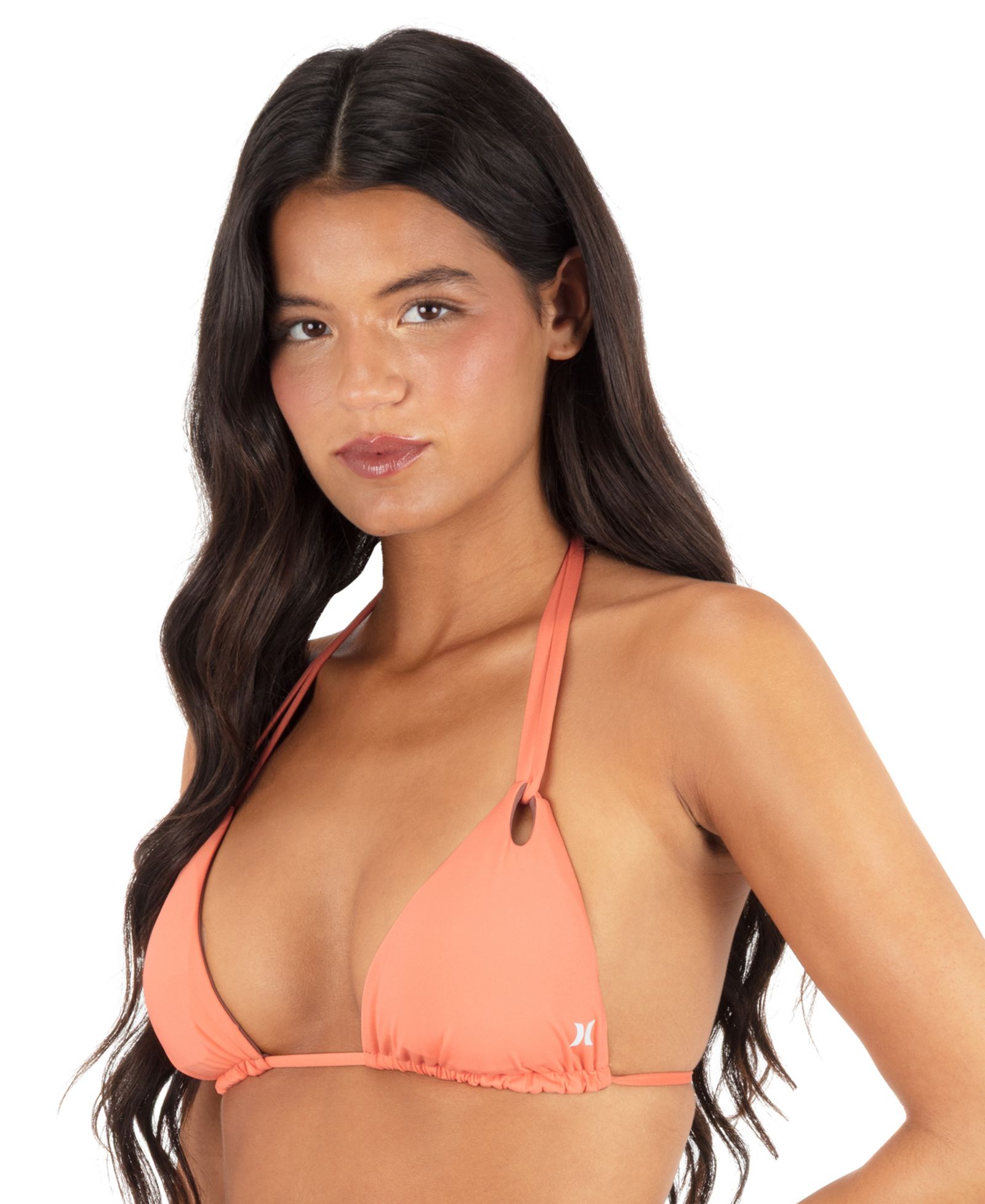 Hurley Women's Reversible Solid Tri Bikini Top