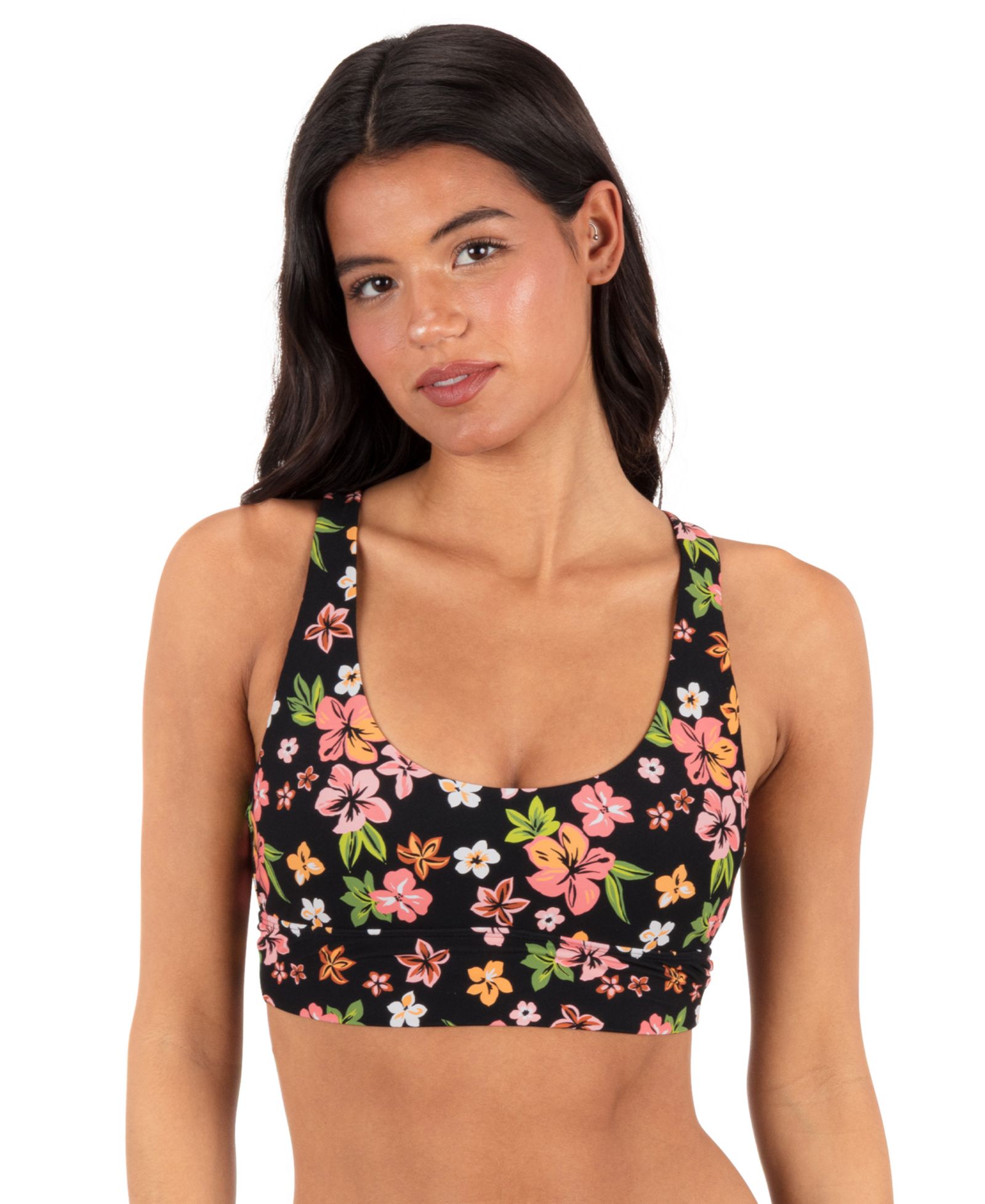 Женский бикини-топ Hurley Max Hibiscus Dream Longline