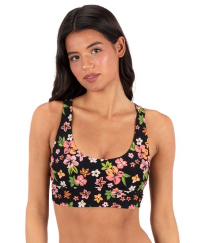 Женский бикини-топ Hurley Max Hibiscus Dream Longline