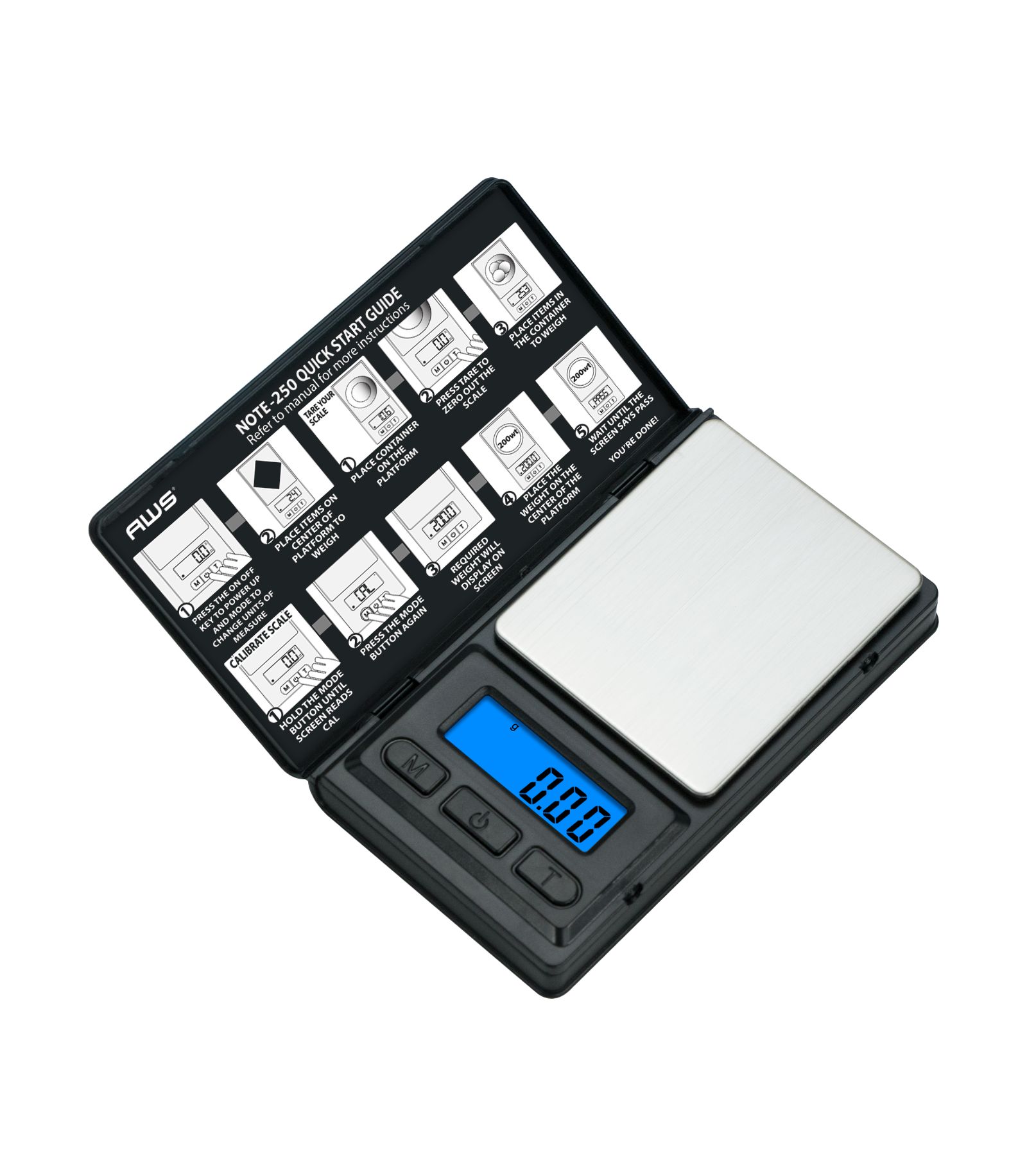 American Weigh Scales Note-250 Digital Pocket Scale, 250G X 0.01G