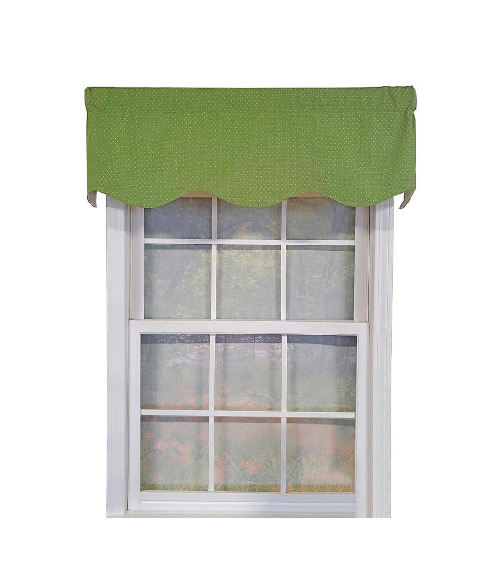 RLF Home Eleni Provance 3" Rod Pocket Lining Luxurious and Elegant Window Treatment Valance 50" x 15
