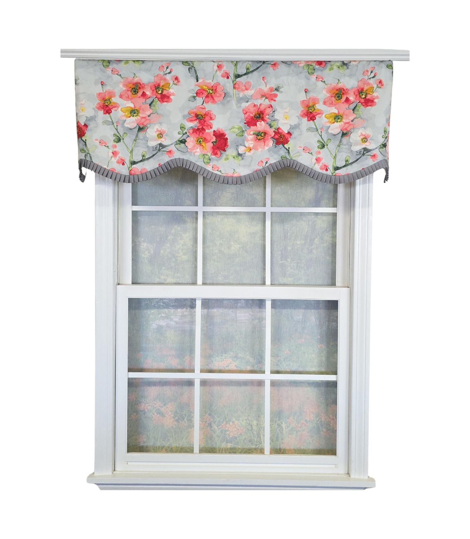 Занавеска RLF Home 100% Cotton Prosperity Provance Fully lined, 50" x 15", Gray