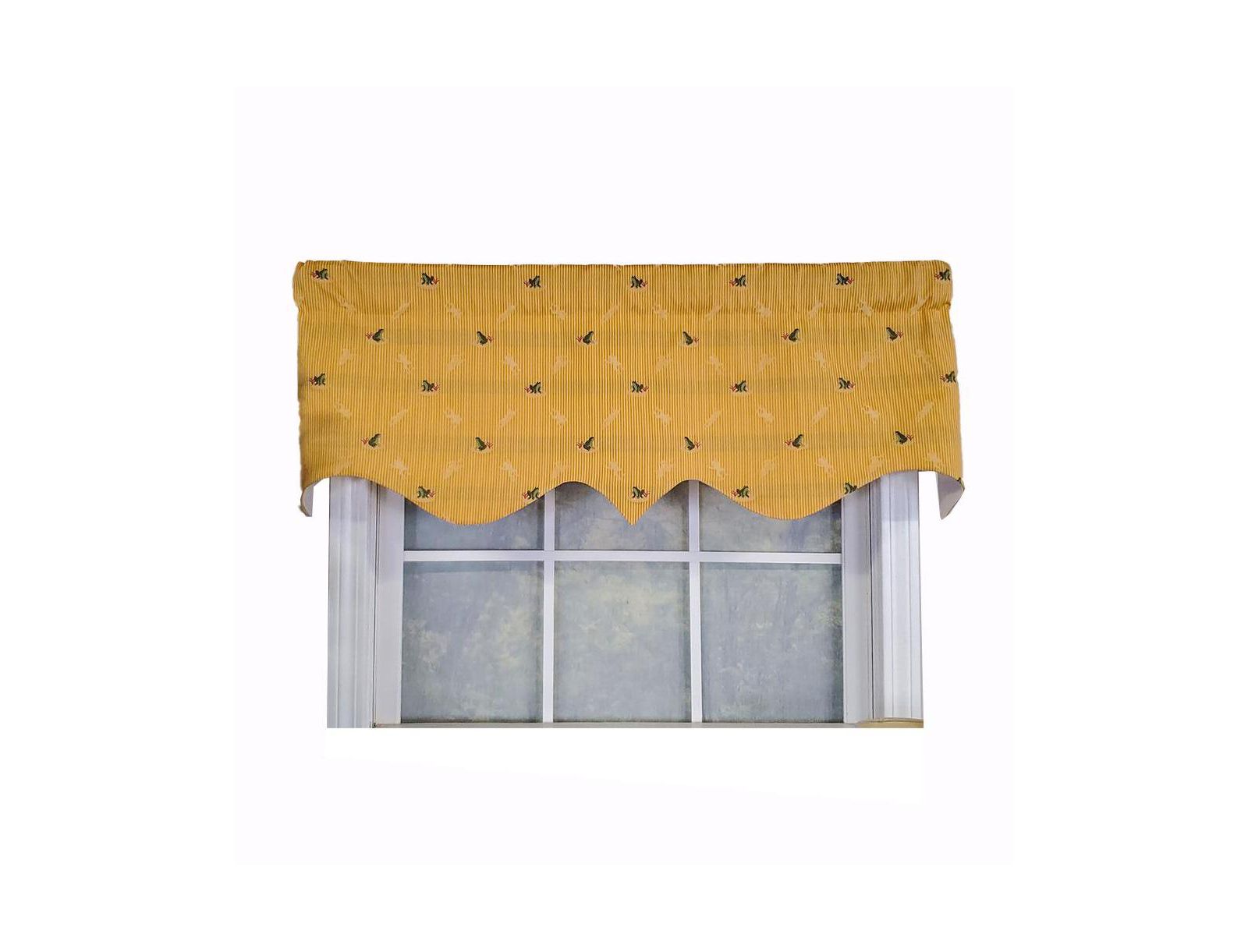 RLF Home Modern Design Classic Ribbit Regal Style Window Valance 50" x 17"