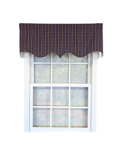 RLF Home 100% Cotton Palermo Regal Fully lined Windows Rod Pocket Valance 50" x 17"