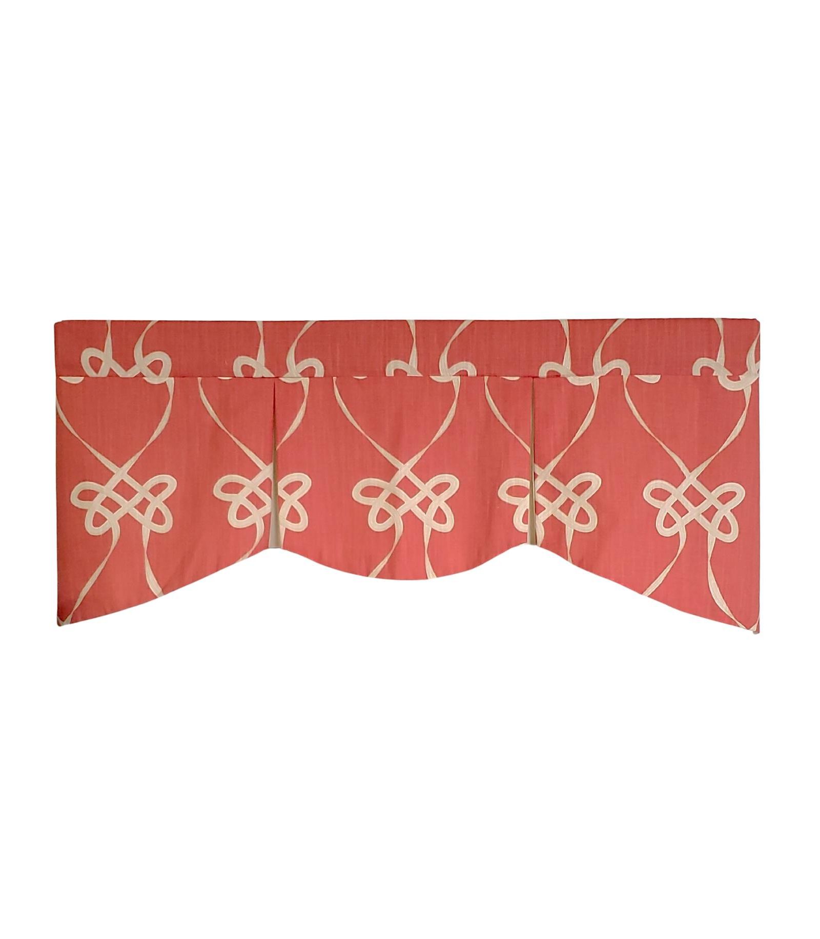 RLF Home 3" Rod Pocket High Quality Fabric Cordon Mandy Pleated Valance for Windows 50" x 15"