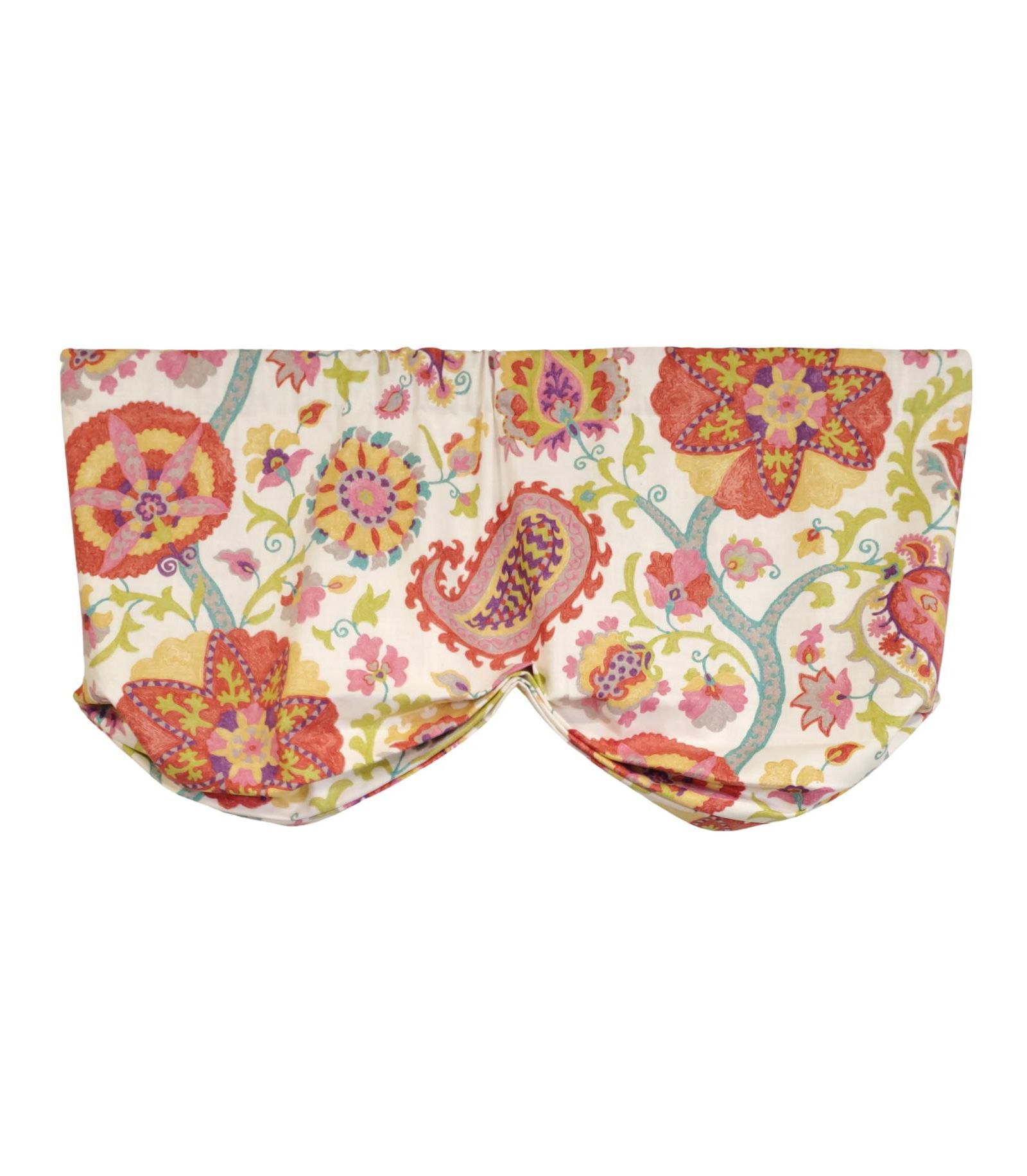 RLF Home 3" Rod Pocket High Quality Fabric Jubilee Stationary Balloon Valance for Windows 50" x 23" Multi