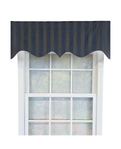 Декоративная занавеска RLF Home Bronte Regal, 100% хлопок, темно-синий, 50"x17"