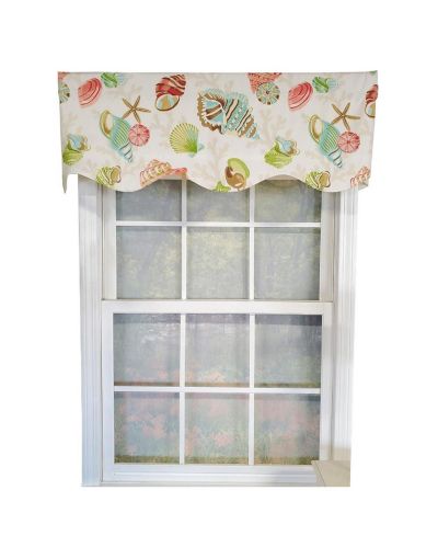 Занавеска RLF Home Bay Beach Provance 3" Rod Pocket Lining Роскошная и элегантная, 50" x 15" Multi