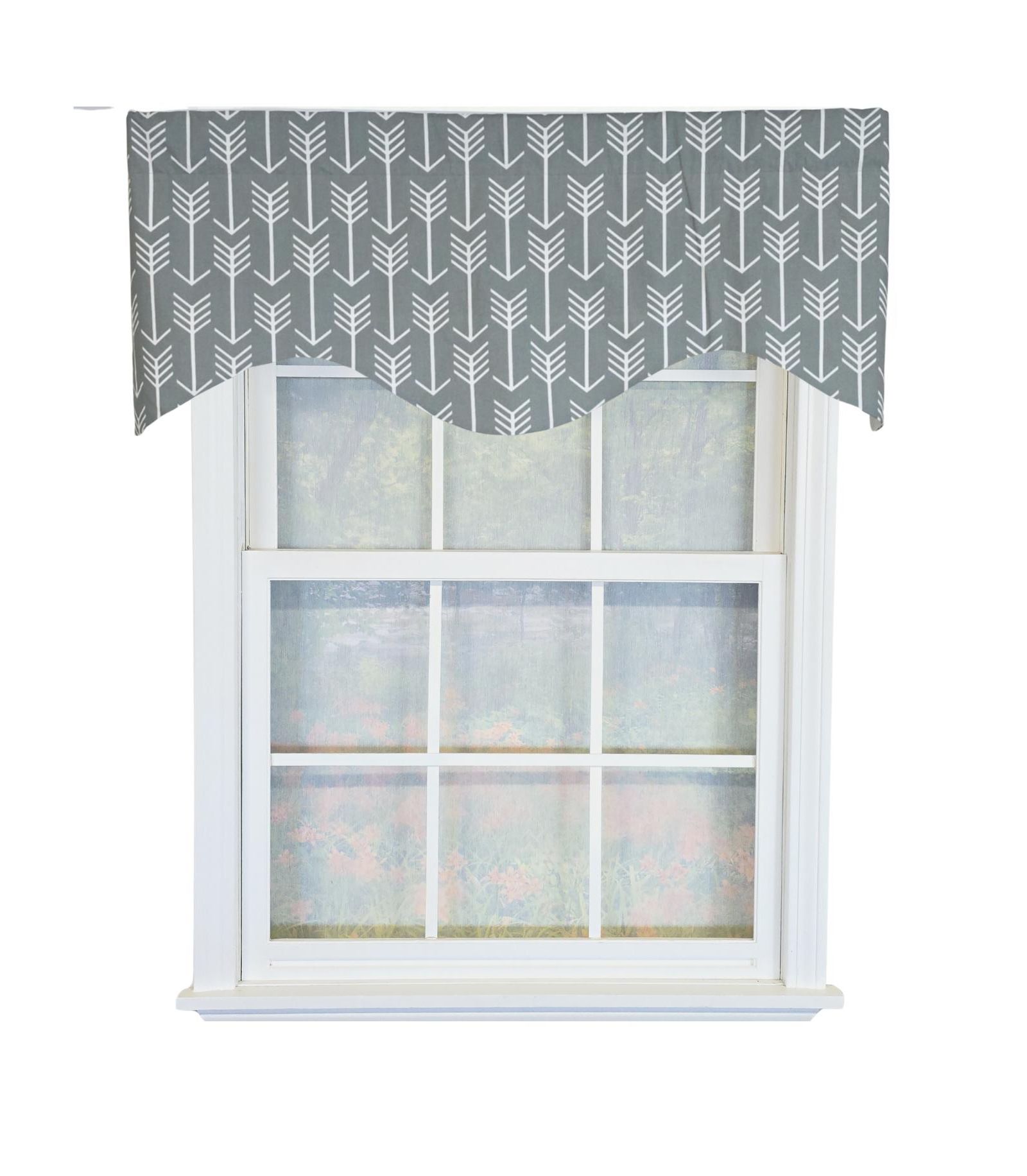 Занавеска RLF Home 100% Cotton Native Cornice Gray 50" x 17"
