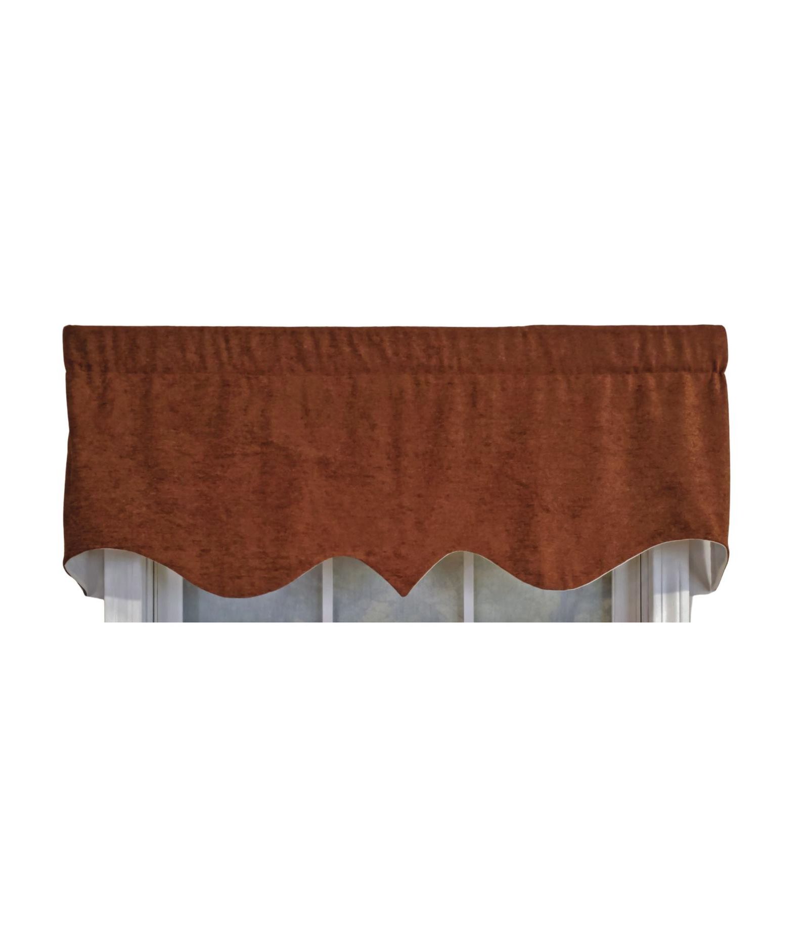 RLF Home 3" Rod Pocket High Quality Fabric Vintage Regal Valance for Windows 50" x 17"