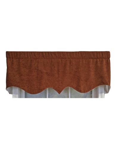 RLF Home 3" Rod Pocket High Quality Fabric Vintage Regal Valance for Windows 50" x 17"