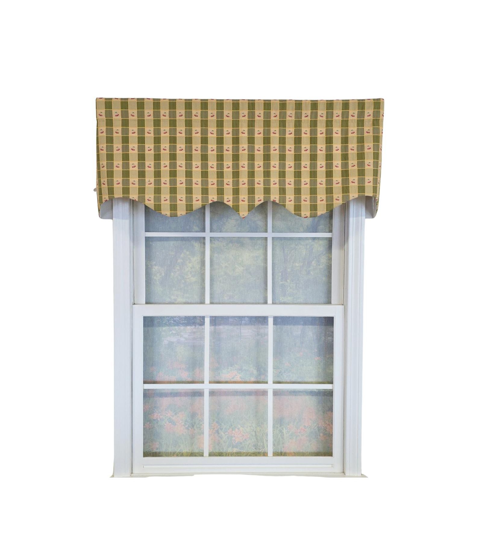 Занавеска RLF Home 100% Cotton Cherry Squares 50" x 15"