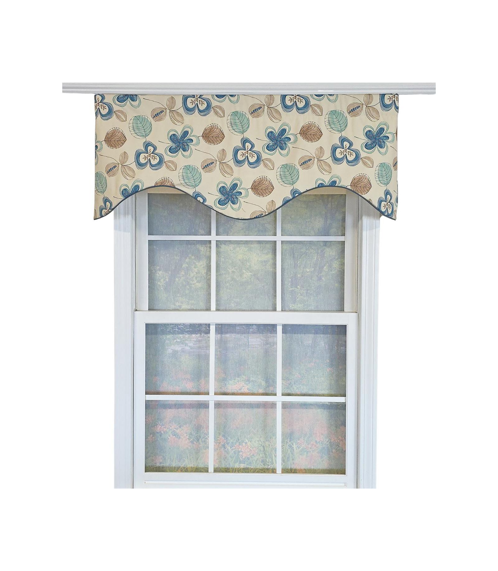 RLF Home Cotton Jolly Cornice  Fully lined Windows Rod Pocket Valance