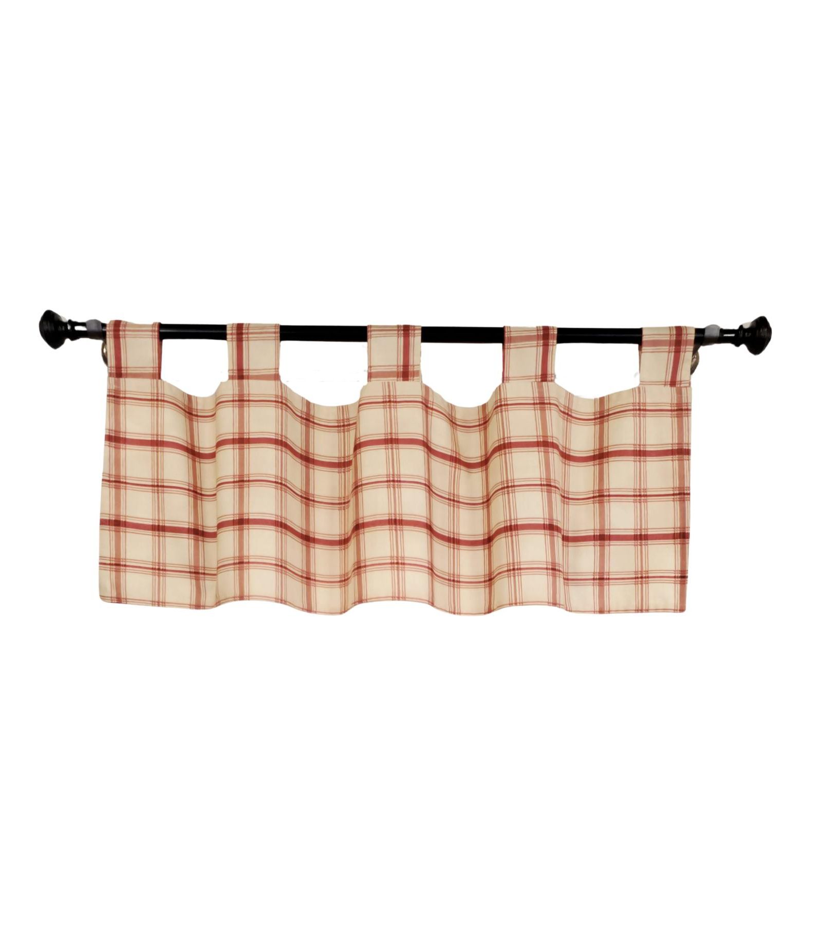 RLF Home 4" Top Tab High Quality Fabric Al Fresco Tab Valance for Windows 50" x 16"