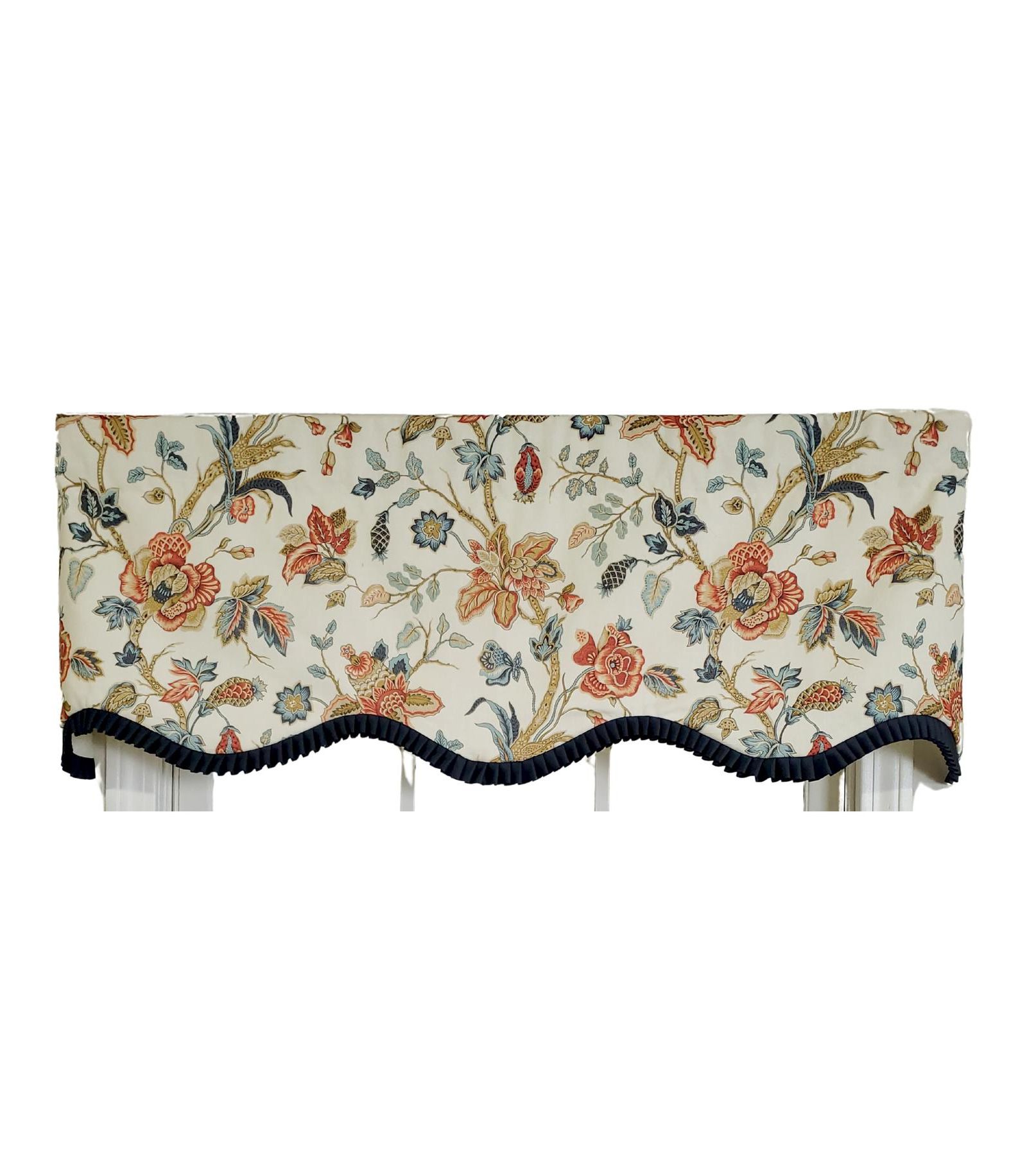 Занавеска RLF Home Giana Ruffled Provance 100% Cotton 3" Rod Pocket 50"x15" Americana