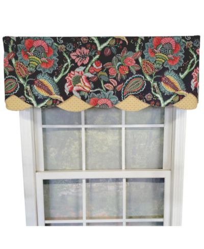 RLF Home Валанс Zoe Petticoat с подкладкой, черный, 50" x 15"