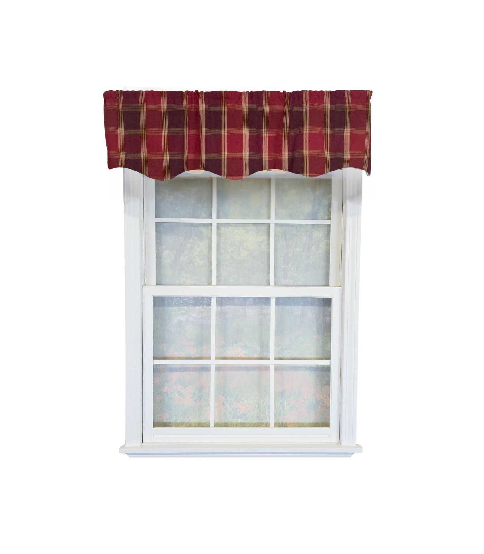 RLF Home 100% PolyesterDuncaster Shapped Valanc Fully lined Rod Pocket Valance 50" x 13"