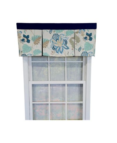 RLF Home 100% Cotton Samanta Pleated Unlined Windows Rod Pocket Valance