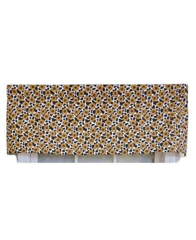 RLF Home 3" Rod Pocket High Quality Fabric Fall Field Tailored Valance for Windows 50" x 14" Yellow