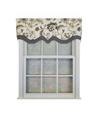 RLF Home 100% Cotton Zanzibar D-Regal  Fully lined Windows Rod Pocket Valance