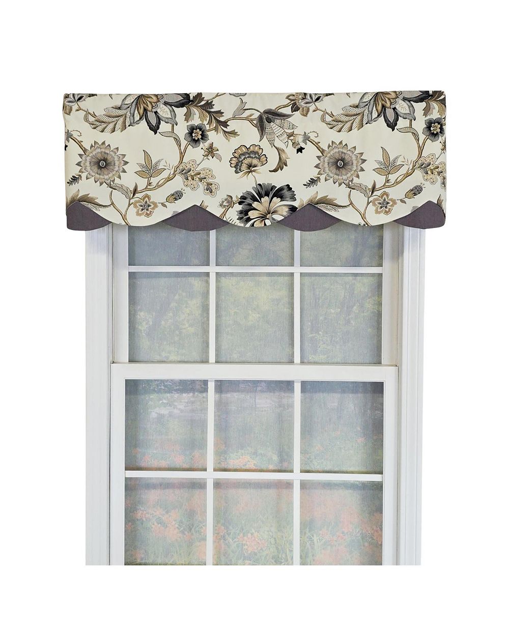 RLF Home 100% Cotton Zanzibar Petticoat With Poly/Cotton lining Rod Pocket Valance 50" x 17"