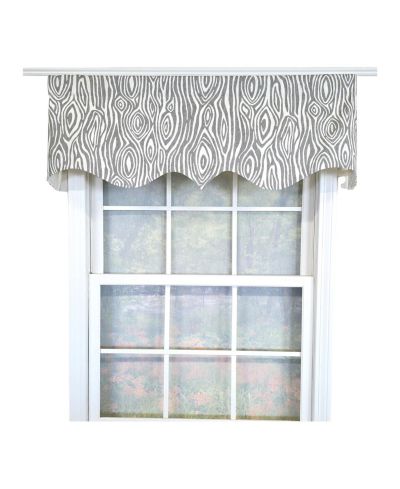 RLF Home 100% Cotton Nyx Regal Fully lined Windows Rod Pocket Valance