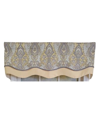 RLF Home 3" Rod Pocket High Quality Fabric Nobility Glory Valance for Windows 50" x 16" Gary