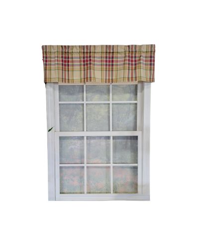 RLF Home 100% Polyester Syon Park Tailored  Unlined Windows Rod Pocket Valance 51" x 12"  Amber